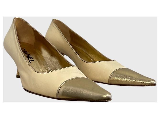 Chanel gold Pumps T.37 Beige - Ansicht 2