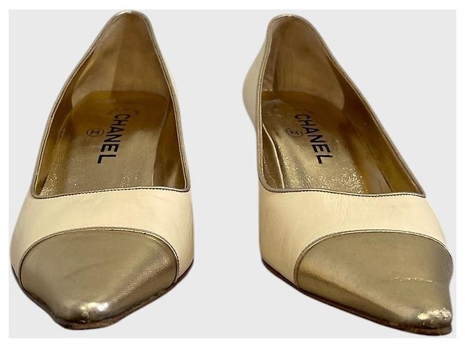 Chanel gold Pumps T.37 Beige - Ansicht 3