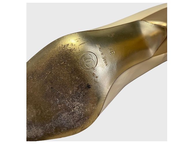 Chanel gold Pumps T.37 Beige - Ansicht 8