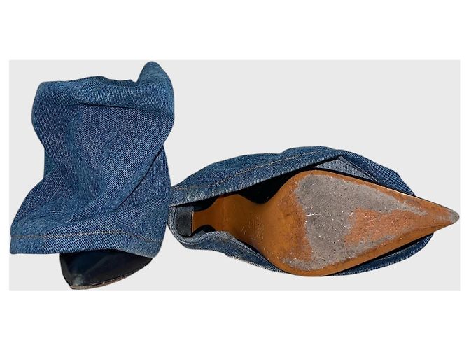 Loewe Boots aus Jeans T.39 Blau - Ansicht 4