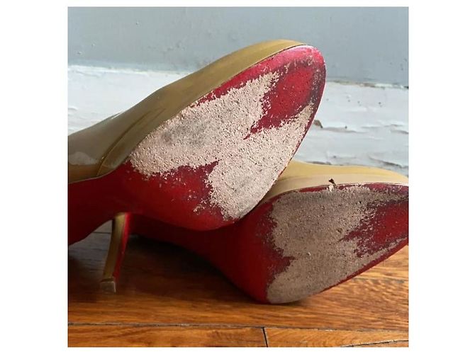 Décolleté Christian Louboutin T.39,5 Beige - vista 7