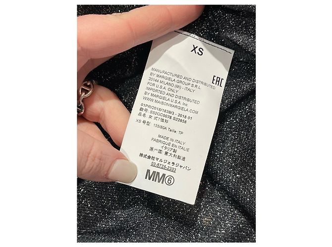 Maison Martin Margiela Top Maison Margiela plate T.XS Plata - vista 5