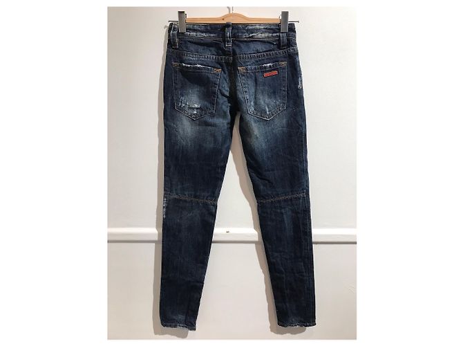 Jeans Slim Fit Dsquared2 de algodão azul Tamanho 40 - vista 2