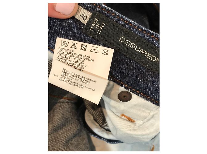 Jeans Slim Fit Dsquared2 de algodão azul Tamanho 40 - vista 6