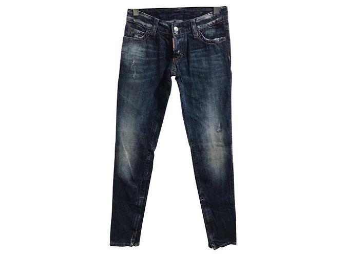 Jeans Slim Fit Dsquared2 de algodão azul Tamanho 40 - vista 7
