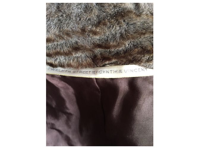 Autre Marque Chaqueta Cynthia Vincent T.36 Castaño - vista 3
