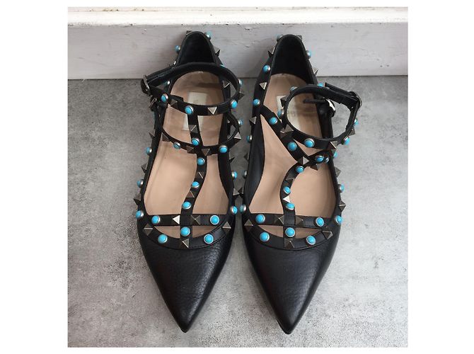 Valentino Garavani Bailarinas Valentino Rockstud T.38 Negro - vista 2