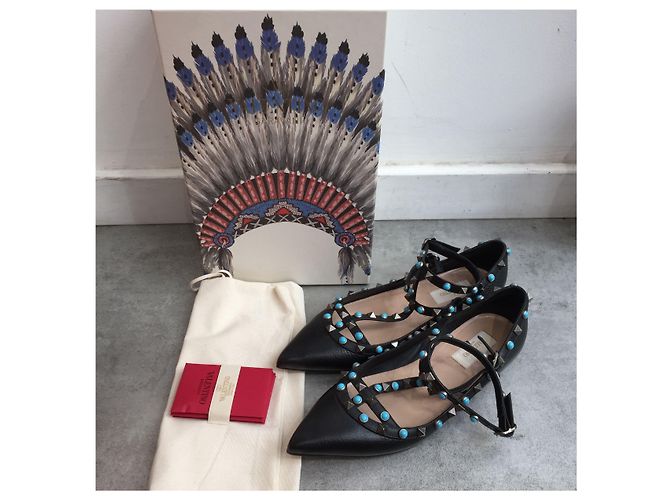 Valentino Garavani Bailarinas Valentino Rockstud T.38 Negro - vista 6
