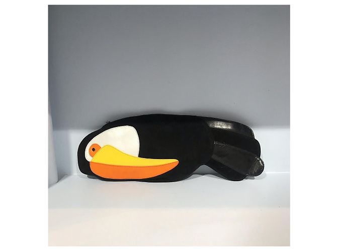 Clutch Charlotte Olympia Perroquet Nero - vista 2