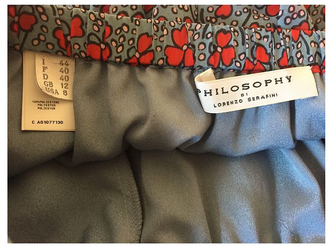 Falda Philosophy di Lorenzo Serafini T.40 Azul - vista 4