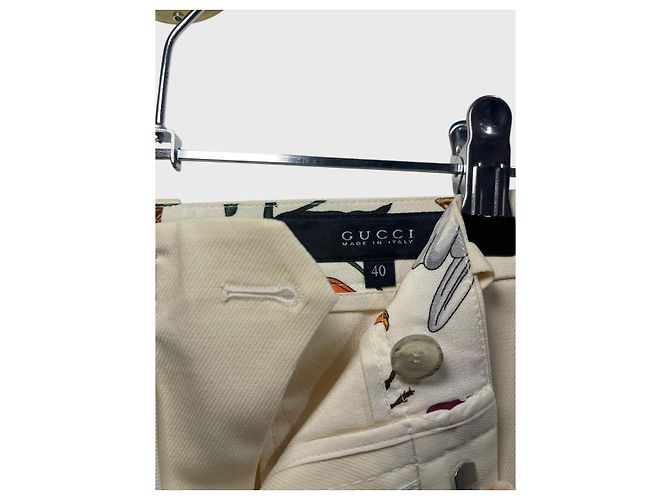 Pantalones Gucci écru T.36 Beige - vista 6