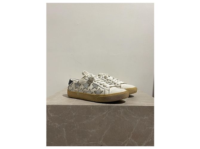 Autre Marque Sneakers Saint Laurent stelle T.34,5 Bianco - vista 2
