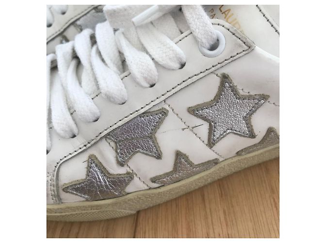 Autre Marque Sneakers Saint Laurent stelle T.34,5 Bianco - vista 8