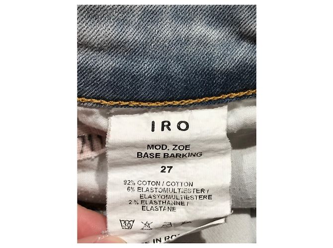 Iro Zoe Denim Shorts Grau Baumwolle Größe 27 - Ansicht 4