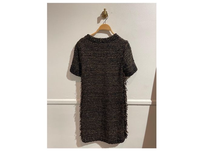 Fendi Tweed-Kleid T.36 Schwarz - Ansicht 4