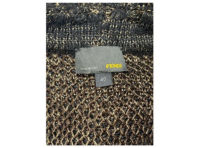 Fendi Tweed-Kleid T.36 Schwarz - Ansicht 5
