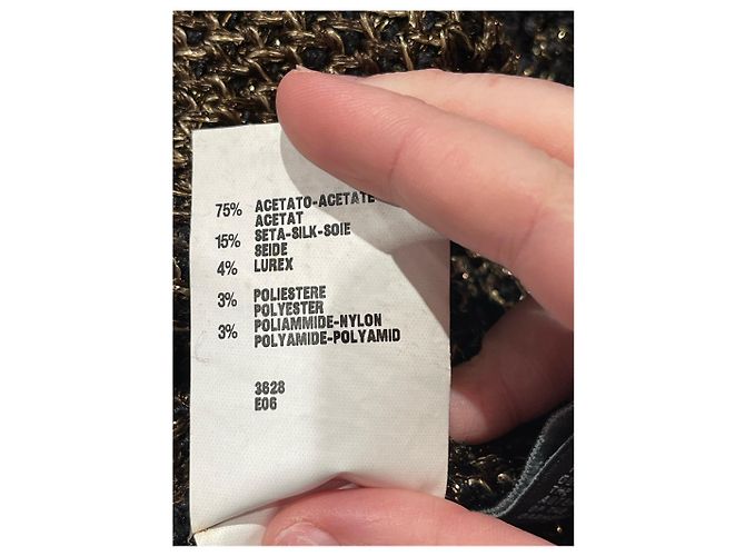 Fendi Tweed-Kleid T.36 Schwarz - Ansicht 6
