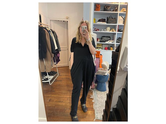 Combinaison Yves Saint Laurent noire T.38 - vue 2