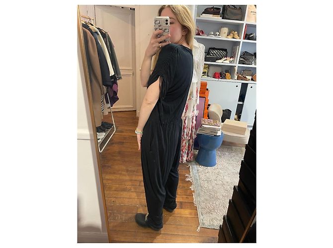 Combinaison Yves Saint Laurent noire T.38 - vue 8