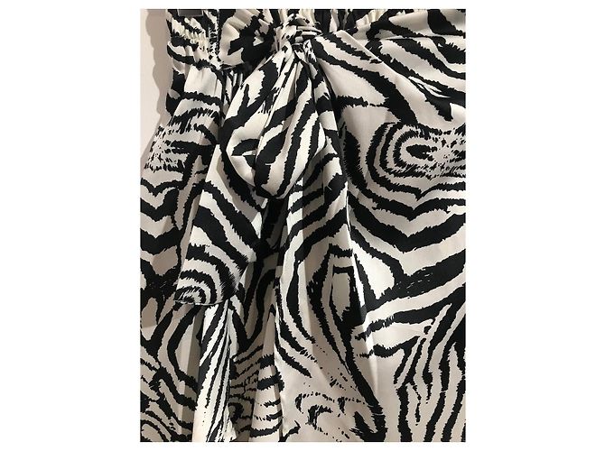 Autre Marque Falda envolvente Neta Efrati estampado cebra Blanco - vista 2