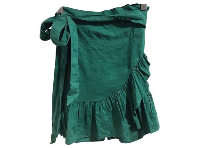 Isabel Marant Etoile Falda Isabel Marant verde T.34 - vista 5