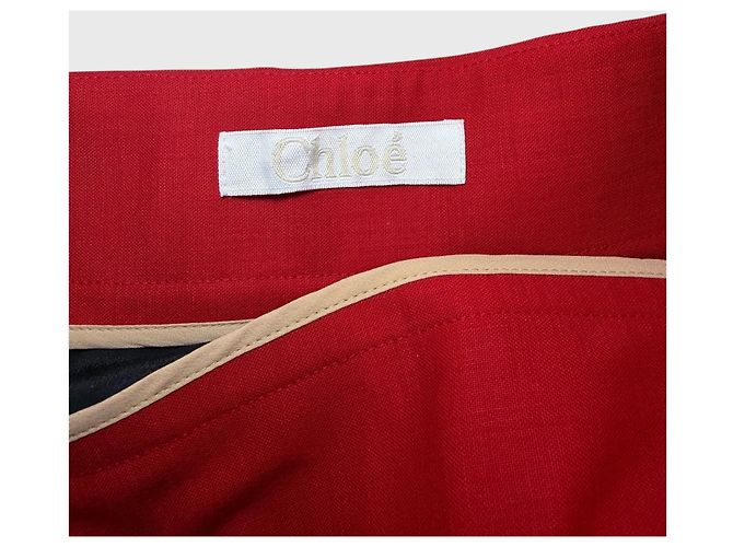 Falda Chloé roja T.40 - vista 3