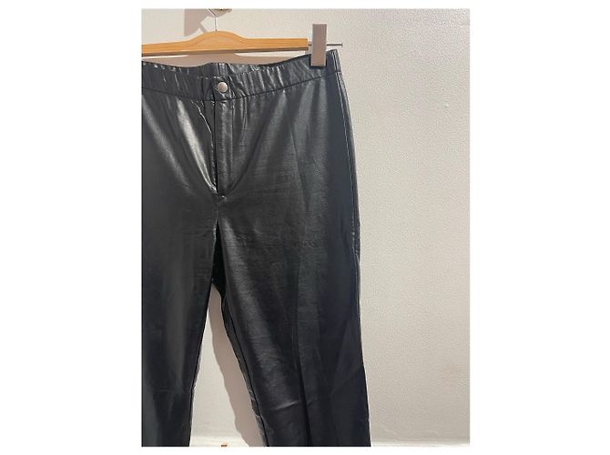 Isabel Marant Kunstlederhose T.38 Schwarz - Ansicht 2