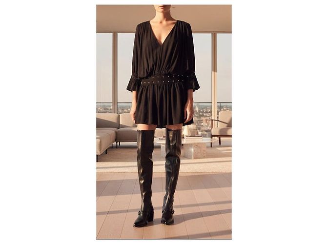 Autre Marque Saint Laurent Kleid schwarz T.34 - Ansicht 2