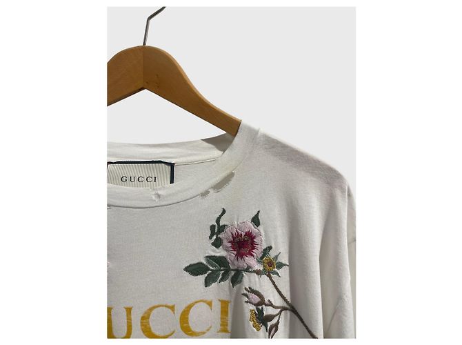 Camiseta Gucci con logo GG y banda web de algodón blanca XS Blanco - vista 4