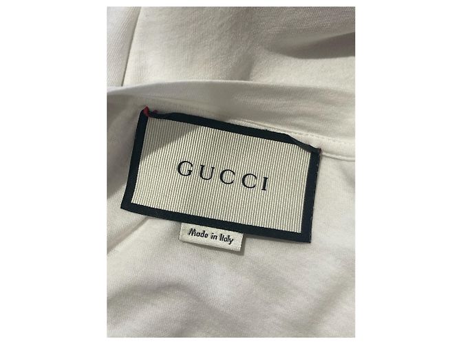 Camiseta Gucci con logo GG y banda web de algodón blanca XS Blanco - vista 6