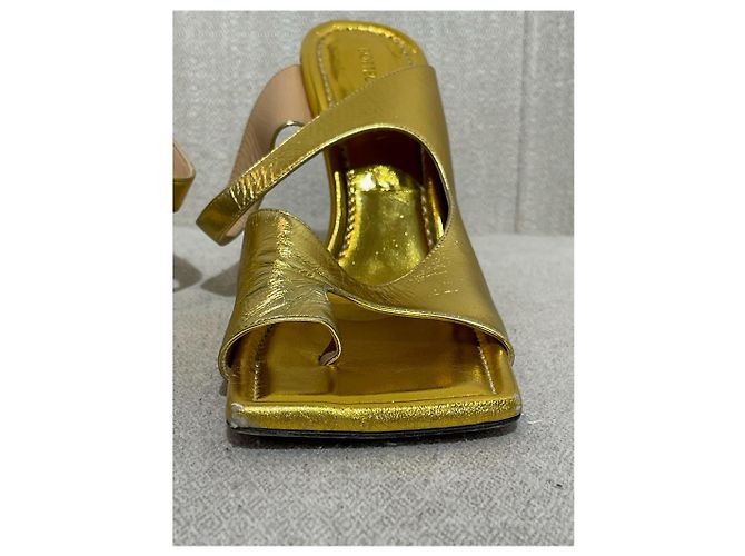 Sandali Bottega Veneta dorati T.38 D'oro - vista 4