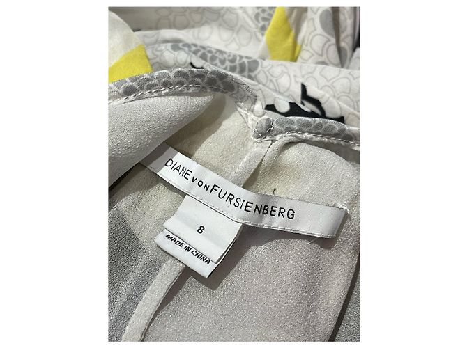 Vestido estampado Diane Von Furstenberg T.40 Blanco - vista 5