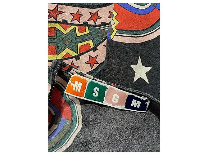 Blusa MSGM estampada T.36 Preto - vista 4