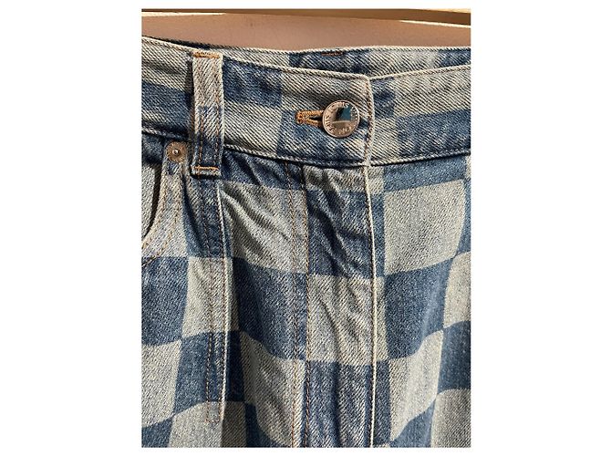 Jeans Louis Vuitton damier T.38 Azul - vista 3