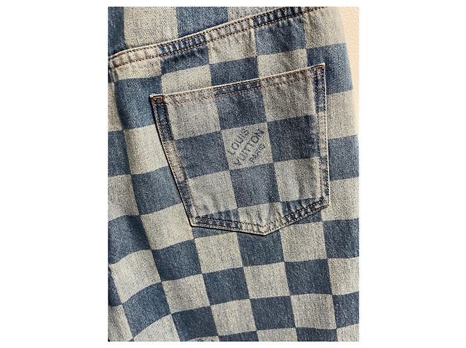 Jeans Louis Vuitton damier T.38 Azul - vista 5