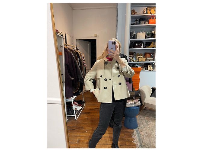 Abrigo Burberry beige T.36 - vista 3
