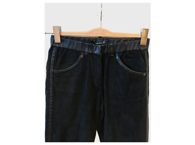 Isabel Marant Wildlederhose T.0 Schwarz - Ansicht 2