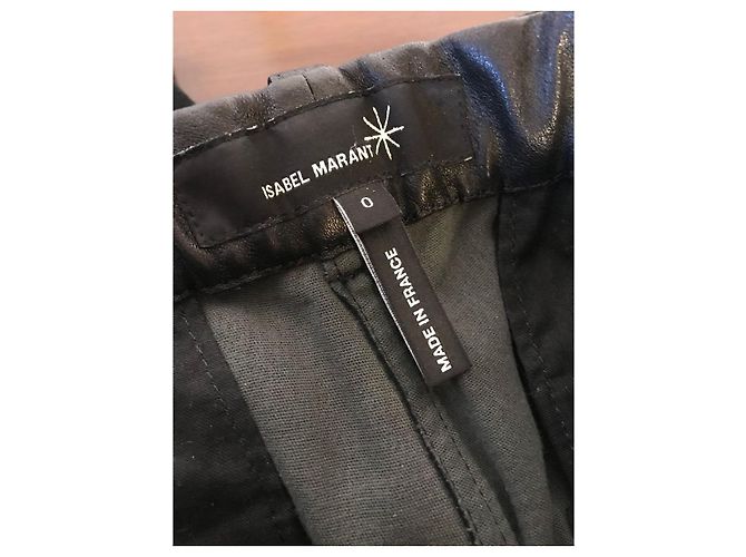 Isabel Marant Wildlederhose T.0 Schwarz - Ansicht 4