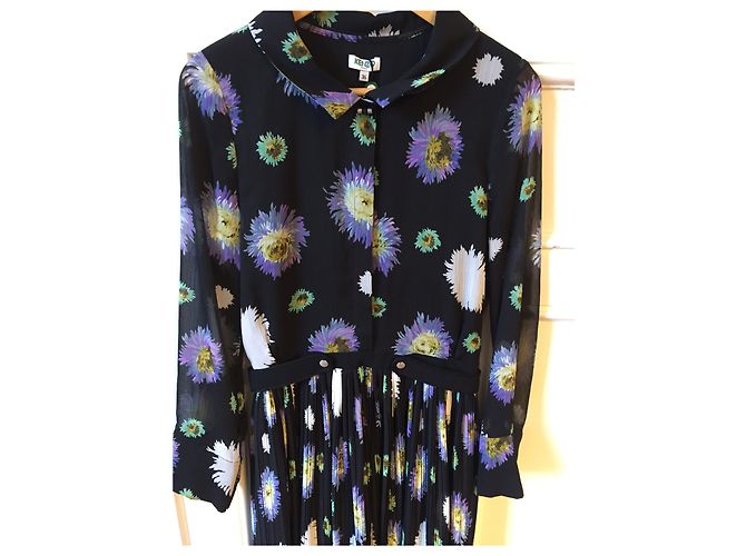 Kenzo bedrucktes Kleid T.36 Schwarz - Ansicht 3