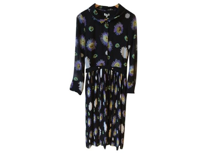 Kenzo bedrucktes Kleid T.36 Schwarz - Ansicht 6