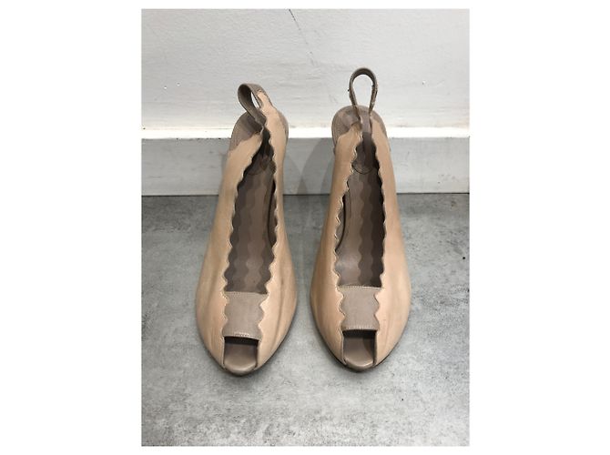 Décolleté Chloé beige T.38 - vista 2