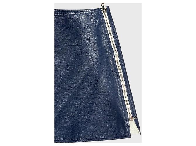 Courreges Minigonna Courrèges in vinile blu navy - vista 2