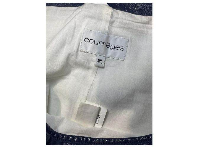 Courreges Minigonna Courrèges in vinile blu navy - vista 4