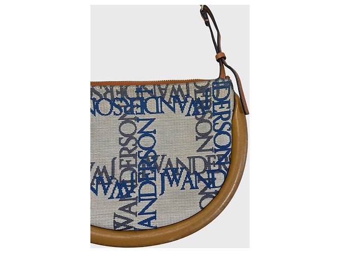Borsa a mano JW Anderson in tela grigia e pelle Grigio - vista 2