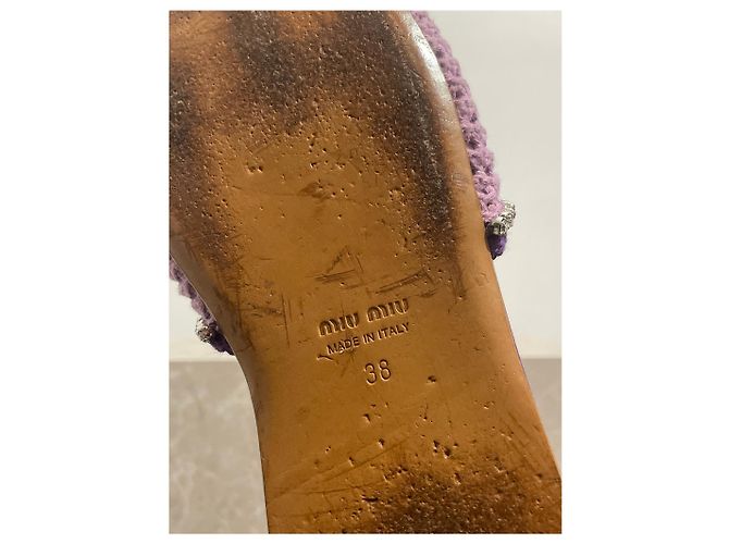 Mules Miu Miu viola T.38 Porpora - vista 10