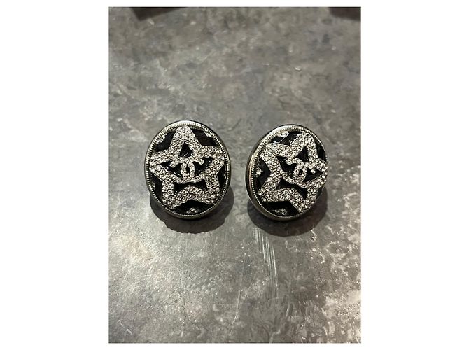 Chanel Sternen-Ohrringe NEU Silber - Ansicht 2