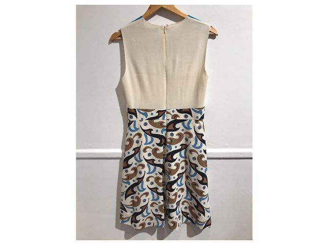 Abito midi Etro in lana blu crema e nero Multicolore - vista 3
