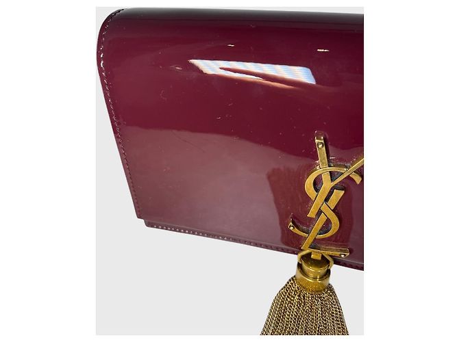 Autre Marque Borsa Saint Laurent Kate Tassel bordeaux Bordò - vista 12