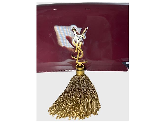Autre Marque Borsa Saint Laurent Kate Tassel bordeaux Bordò - vista 3