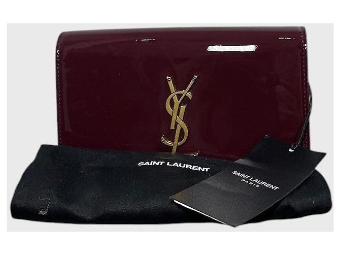 Autre Marque Borsa Saint Laurent Kate Tassel bordeaux Bordò - vista 8